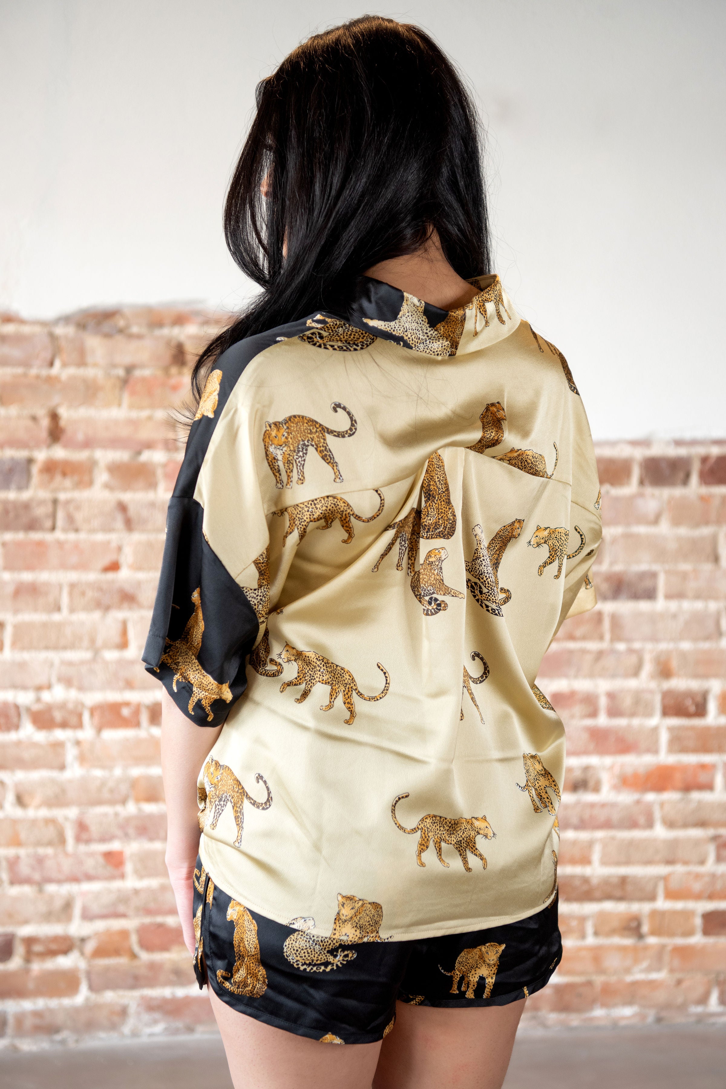 The Satin Cheetah Top